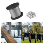 1/16 inch Wire Rope,328FT Wire Cable,Stainless Steel Cable, Aircraft Cable, Steel Wire, 7x7 with Crimping Sleeves,