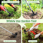 2 in 1 Weed Puller Tool with 60" Long Handle for Yard, Lawn, Patio, Garden