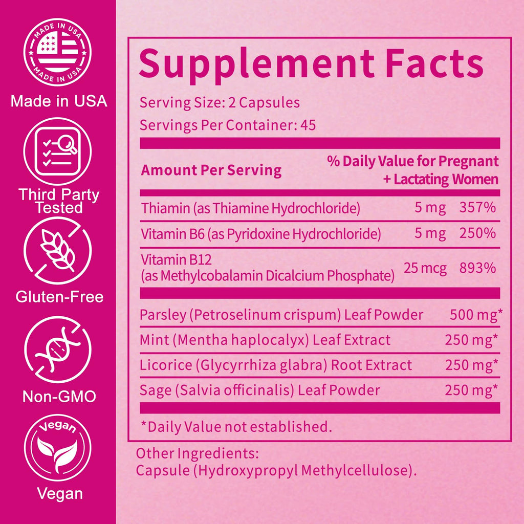 Jkrova Dry Up Breastmilk Fast, Dry Up Milk Supply, Stop Breastfeeding Products for Women, Stopper Pumping & No Engorgement, Fast Milk Flow Reduction, 90 Capsules