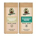 Dr. Squatch Natural Men's Body Wash Shower Gel - Cleansing, Nourishing, Long Lasting Scent, Moisturizing Body Wash for Men - Birchwood Breeze + Rainforest Rapids (14 oz, 2-Pack)