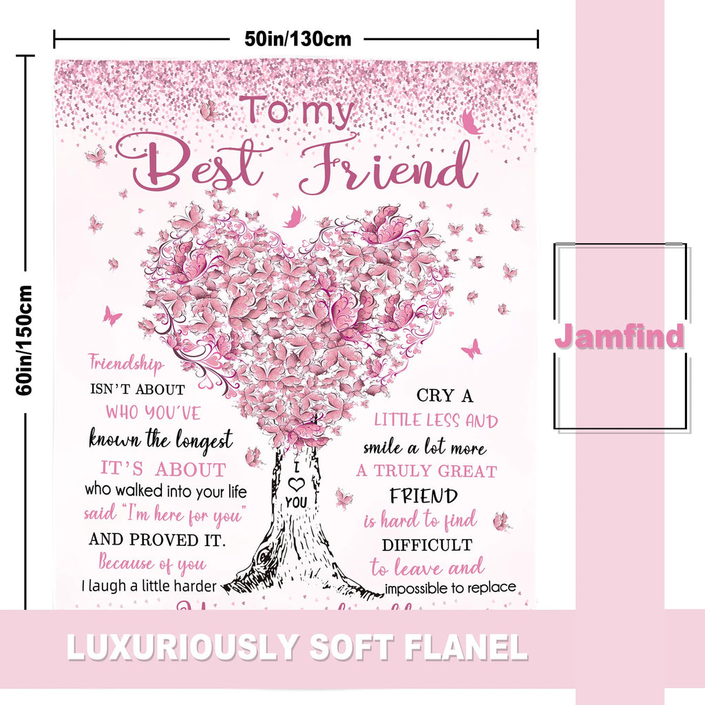 Jamfind Best Friend Birthday Gifts for Women, Best Friends Blanket 60"x50"