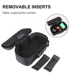 FIREDOG Smell Proof Bag with Lock, Carbon Lined Smell Proof Case Containers for Travel Storage (Black, 8x4x2.75 Inch)