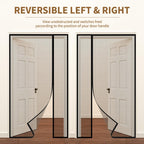 Reversible Side Opening Magnetic Screen Door for Sliding & French Doors,Upgraded PETG Mesh Anti-Tearing, Heavy Duty & Strong Magnetic, Pet and Kid Friendly - Screen Size 76"x82"