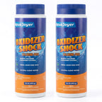 AquaJoyer Non-Chlorine Spa Shock for Hot Tub – Chlorine-Free Treatment, Helps Support Bromine, Saltwater Safe, Quick Dissolving Oxidizer Oxidizing, 35oz Each (2 Pack)
