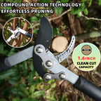 YRTSH Lopper Heavy Duty Branch Cutter Tree Clippers with Compound Action, Chops Thick Branch Ease, Garden Loppers Pruning, 18 Inch Tree Trimmer with 1.6” Clean Cut Capacity (18 Inch)