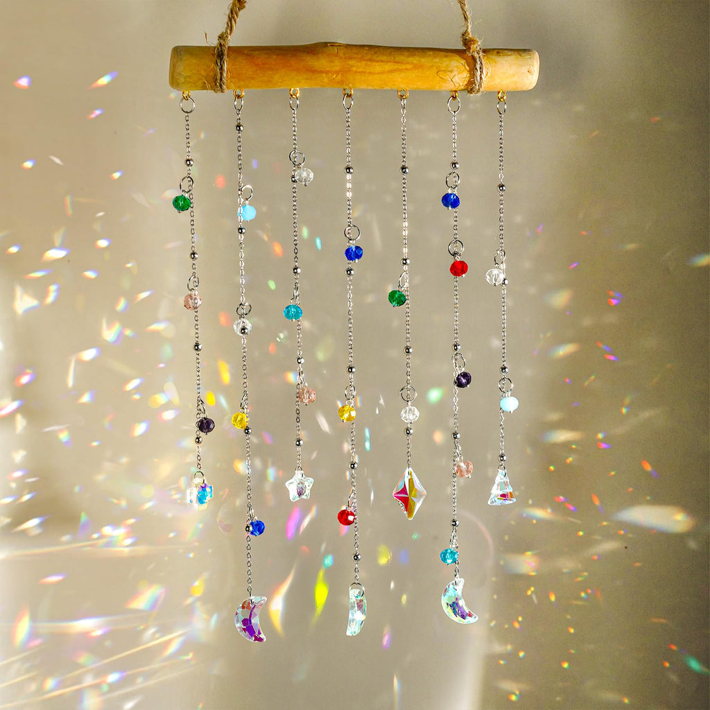 Crystal Suncatcher Wind Chime Rainbow Maker Hanging Window Decor