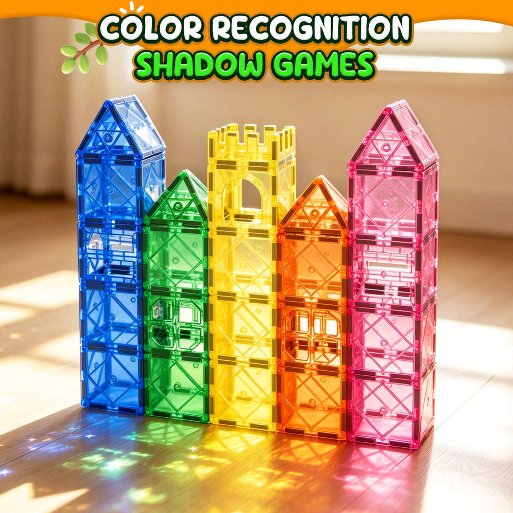 Soyee Magnetic Tiles Toddler Toys Games Sensory Toys for Toddlers 3-4 Magnetic Blocks for Kids Age 3-5 4-8 Outdoor Toddler Activities Preschool Building Learning Toys