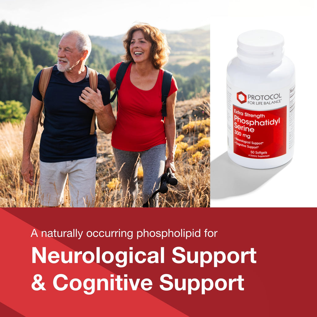 PROTOCOL FOR LIFE BALANCE Phosphatidylserine 300mg - Supports Brain Functions & Memory Health* - Phosphatidylserine Supplement - Keto Friendly & Egg Free - 50 Softgels