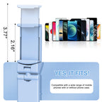 Perilogics Airplane Phone Holder Mount Universal in Flight Hands Free Viewing with Multi-Directional Dual 360 Degree Rotation (Blue)