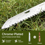 PrunePro® Folding Pruning Saw, 9.5 Inch Super Sharp SK5 Triple-Cut Blade, 3 Adjustable Cutting Angles, Ergonomic Non-Slip Grip, Lightweight, Portable Hand Saw for Tree Trimming, Camping, Gardening