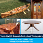 TotalBoat Gleam Marine Spar Varnish, Gloss and Satin Polyurethane Finish for Wood, Boats and Outdoor Furniture (Gloss Quart)