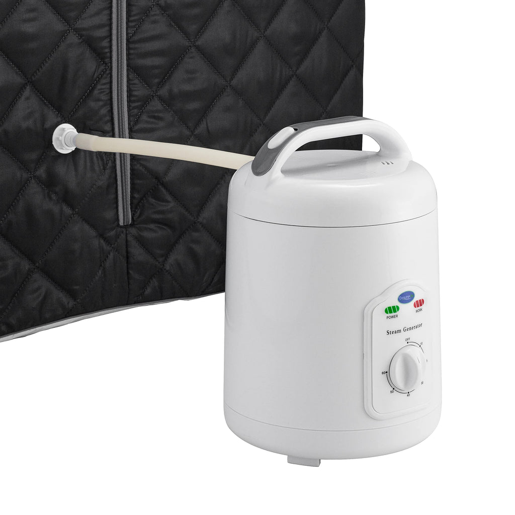 Durasage Lightweight Portable Personal Steam Sauna Spa for Relaxation at Home, 60 Minute Timer, 800 Watt Steam Generator, Chair Included (Black)
