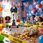 yuboo 4Pcs Police Officer Porch Goose Outfit, Funny Guard Goose Clothes for 23 Inch Large Geese, Includes Hat Sunglasses Tie & Warning Sign, 4th of July Summer Garden Yard Decor