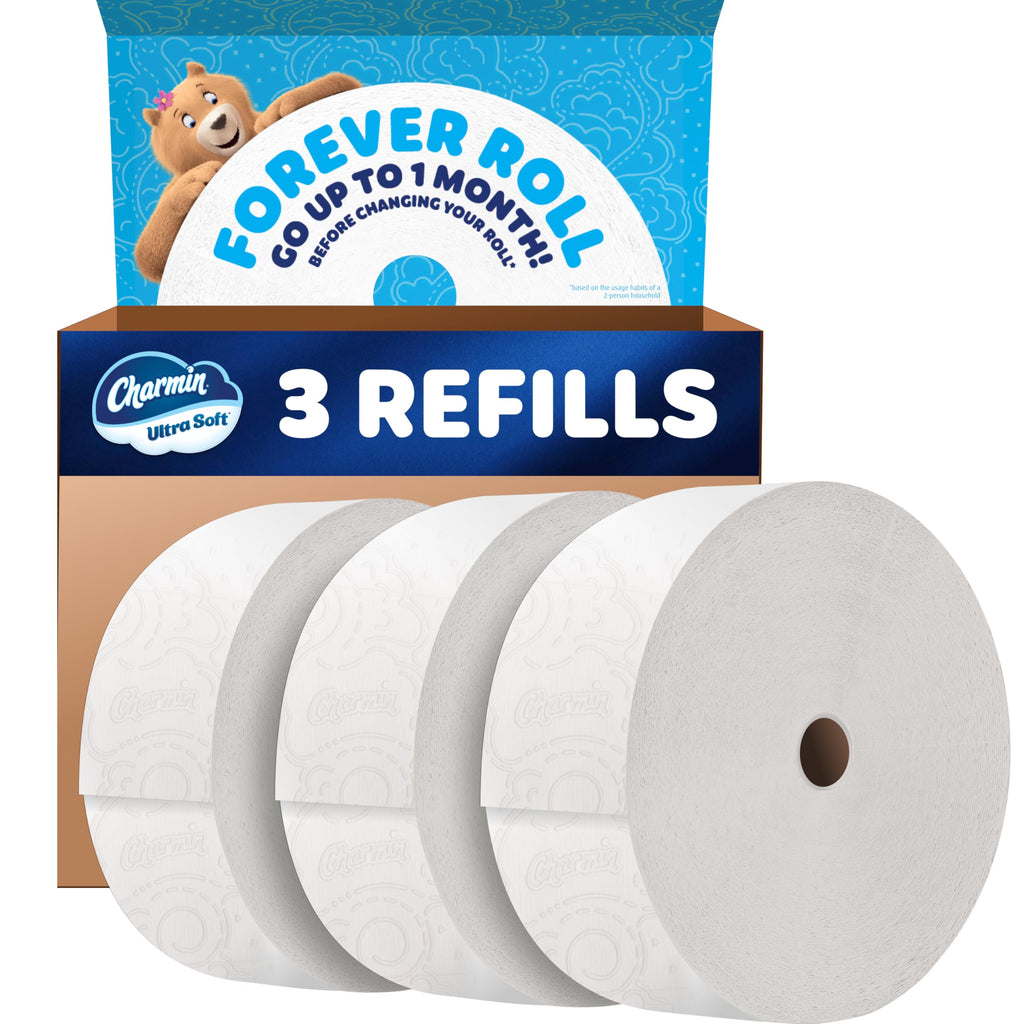 Charmin Toilet Paper Ultra Soft, 3 Forever Rolls Refill Rolls, 2-ply Bath Tissue, 3 Rolls