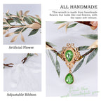 MOSTORY Renaissance Fairy Flower Crown, Woodland Elf Crown Headpiece