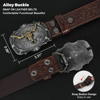 BELTROAD Western Leather Buckle Belt for Men Women Cowgirl Cowboy Belt Gift
