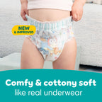 Easy Ups Girls & Boys Potty Training Pants, Size 5 (3T-4T), 124 Count, Bluey Absorbent Pull Up Training Underwear, Up to 100% Leakproof Day and Night, Hypoallergenic