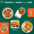 ECO SOUL Compostable Paper Plates 6 Inch, 1000 Pack – Small Disposable Dessert Plates, Heavy Duty, Natural Bagasse, Leak Resistant, Microwave Safe, Eco-Friendly Round Appetizer Plates for Party & BBQ