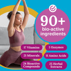 Xtendlife Total Balance Women's Premium Extra Strength Daily Multivitamin & Mineral - 90+ Nutrients for Complete Immune, Heart, Digestive, and Cellular Health - 30 Day Supply