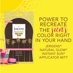 Jergens Natural Glow Instant Sun Self Tanner Mousse Bundle, Deep Bronze, Sunless Tanning, 6 Oz Bottle and Application Mitt