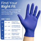 ProCure Disposable Nitrile Exam Gloves 200 Count - Latex Free, Powder Free, Food Safe, Textured Fingertips, for Medical & Food Prep