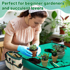 ANPHSIN 44pcs Small Gardening Tools Gifts for Women Beginners, Green