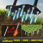 Jardineer Lawn Aerator Spike Tool, 36" Manual Yard Aeration Tool with 12 Thickened Steel Spikes, Pre-Assembled Grass Aerator for Soil Loosening & Yard Aeration in Lawn, Yard and Garden