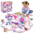 SYNARRY Unicorn Floor Puzzle for Kids Ages 4-6, Large 45-Piece