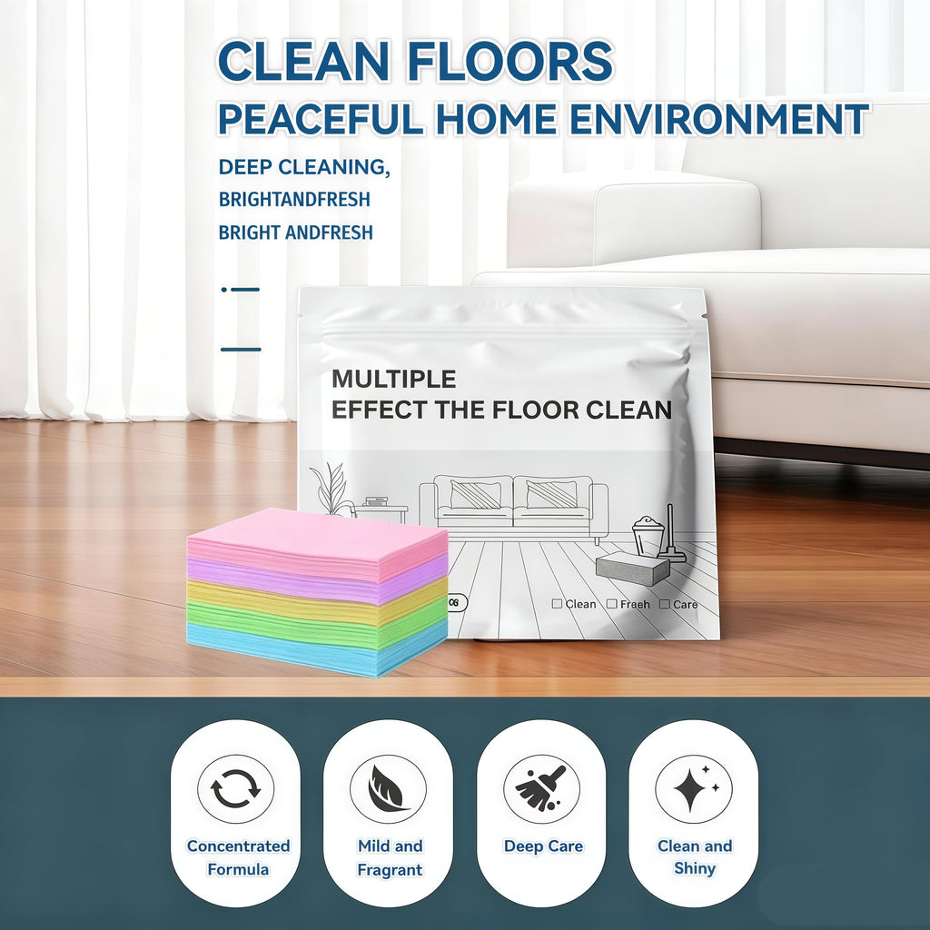 200 Pcs Multiple Effect The Floor Clean, Floor Cleaning Tablets, Multi Effect Floor Cleaner, Concentrated Cleaner for Hardwood, Tile, Laminate & More (Blue, 200 Pcs)