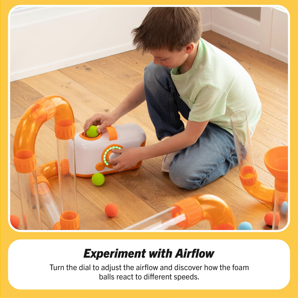 Fat Brain Toys Air Toobz, Air-Powered STEM Building Toys for Kids & Teens, Kids Building Toys, STEM Toys for 3+ Year Old