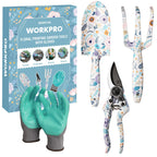 WORKPRO Aluminum Garden Tool Set, 4PCS Heavy Duty Hand Garden Tools