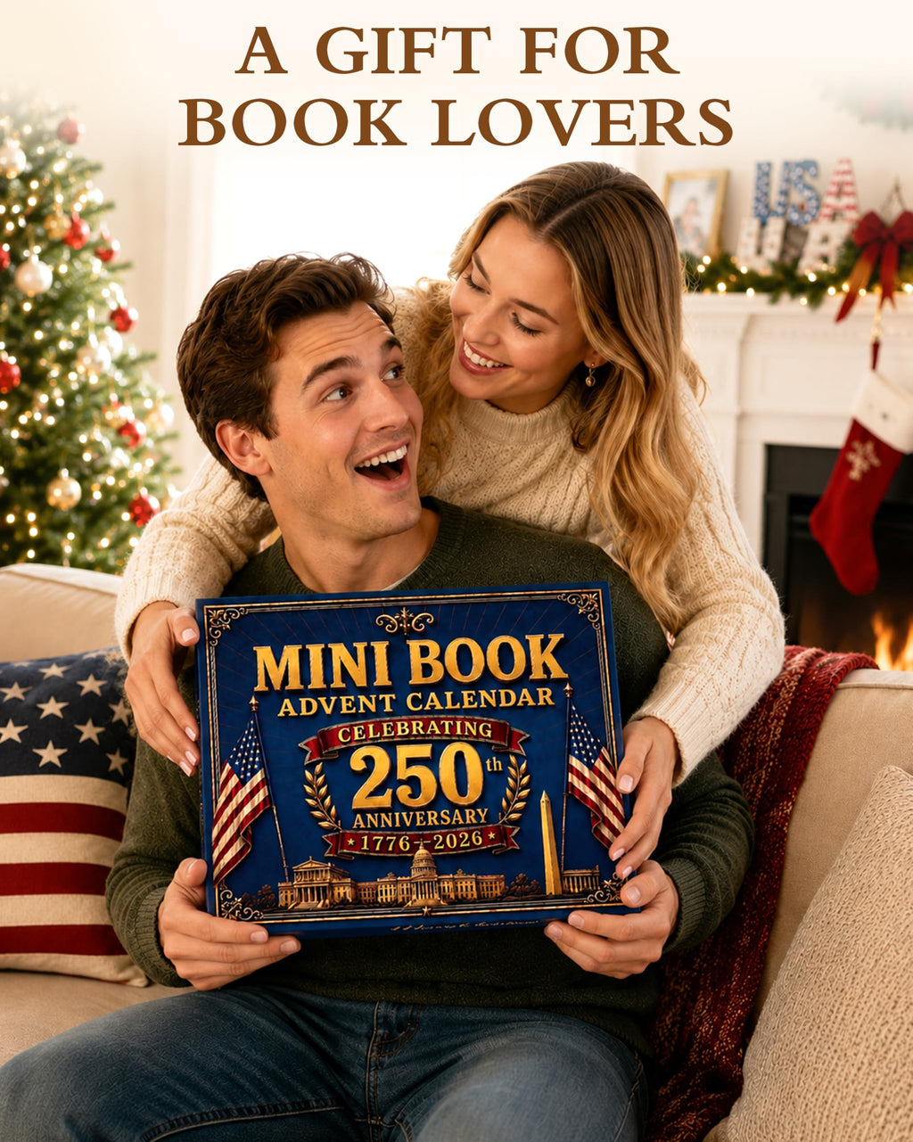 Book Advent Calendar 2026 for Book Lovers, Christmas Tree Ornaments