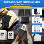 BREAALE Trading Card Shipping Kit, Includes 100 4'' x 6'' Graded Card Shipping Protectors, 50 6'' x 8.7'' Envelope Bubble Mailers, 20M Painter’s Tape, 50 Cellophane Bags, PSA BGS CGC Slabs & Raw