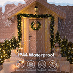 OZS Connectable 2-Pack 164Ft 400LED Christmas String Lights, Warm White