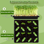 2.6in 100 Pcs Square Nursery Pots with 5 Pcs Plastic Seed Starting Trays