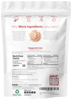 Organic Camu Camu Powder, 12 oz | High Natural Vitamin C Level | Fresh Freeze-Dried Berries Source | No GMOs, Vegan Friendly