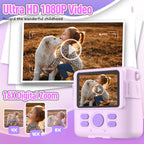 ESOXOFFORE Instant Print Camera for Kids, Christmas Birthday Gifts for Girls Boys Age 3-12,Kids Digital Cameras for Toddler, Portable Toy for 3 4 5 6 7 8 9 10 Year Old Girl -Purple