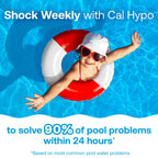 HTH 52030B Swimming Pool Care Shock, Swimming Pool Chlorinator Boosts Chlorine Levels, Cal Hypo Formula, 13.3oz (Pack of 6)