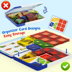 hunloot Magnetic Tiles Mini Building Blocks STEM Toys for 3-8 Year Olds,Travel-Friendly Set with Storage Iron Box,Educational Construction Playset for Toddlers,Birthday Gift for Boys & Girls