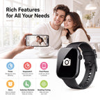 Smart Watch for Women Men, Answer/Make Call, 1.83"HD Touchscreen, 2 Bands