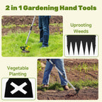 60" Weed Puller Tool with Long Handle and 17" Weeding Tools Gardening Set
