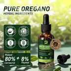 B BEWOTHS Organic Oregano Oil Drops | Oil of Oregano with Black Seed Oil, Vitamin E, 80% Carvacrol Oregano Drops for Immune, Antioxidant, Gut Detox Cleanser Support - Non-GMO, Vegan (240-day Supply)
