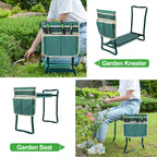 Garden Kneeler and Seat, Garden Bench for Kneeling and Sitting, Garden Stool and Kneeler with A Tool Pocket, Eva Soft Foam Pad for Kneeling and Seating, Gardening Gifts for Women Men Seniors Gardener