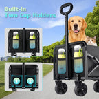 280LBS Collapsible Wagon Cart Foldable Lightweight Grocery Cart with Wheel
