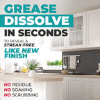 Kitchen Cabinet Cleaner – Gentle, Residue-Free and Effective Everyday Degreaser & Grime Remover for Wood, Painted and Finished Furniture - Complete with Cleaning Brush & Cabinet Cleaner Spray 32oz