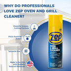 Zep Heavy-Duty Oven and Grill Cleaner 19 oz (1 Unit) and Foaming Wall Cleaner 18 oz (1 Unit) ECBD001 – Professional Grade Foaming Spray Cleaners Designed to Tackle Grease, Scuffs, and Kitchen Messes
