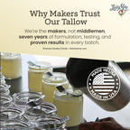 Bulk Grass-Fed Beef Tallow for Soap, Skincare & Candles | 2,8,16 lbs | Maker-Proven Quality