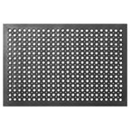 GRIDMANN Rubber Floor Mat, 36" x 24" Anti-Fatigue Drainage Mat, Non-Slip and Grease Resistant for Restaurants, Commercial Kitchens, Bar Floors, Black