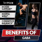Tenmido 10in1 GABA L-Theanine Supplement Liquid Drops with 5-HTP, Ashwagandha, Magnesium Glycinate, Passion Flower, L-Glycine, Black Pepper and More - 30ml 1 Fl Oz