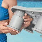 Bestway SaluSpa Underwater Durable Non Slip Swimming Pool and Spa Comfort Seat with Adjustable Height Legs and Weighted Feet, Gray